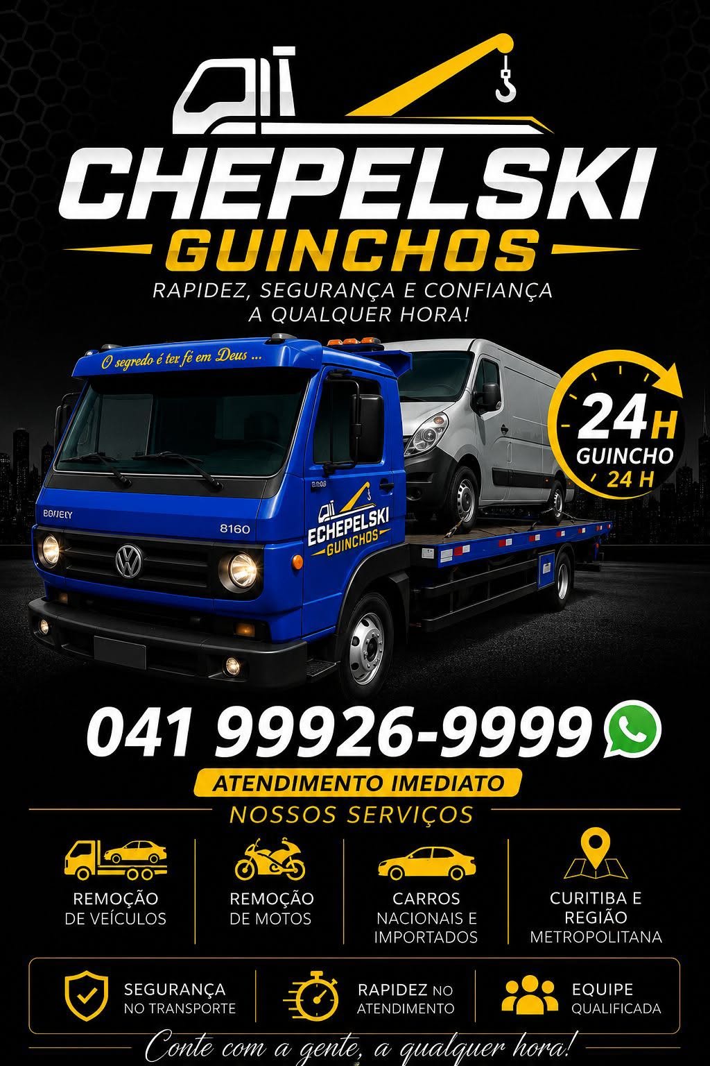 Guincho Chepelski Guinchos - atendimento em Curitiba